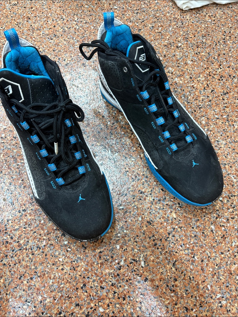 Nike Black and Blue Men's Athletic Basketball Shoes - Nike CP3